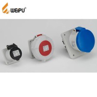 Weipu Typ3502 16a 230v 2p+e 3pin Ip67 Cee Industrial Socket Electric Socket Wall